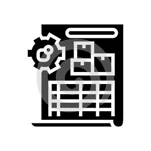 inventory adjustment report glyph icon vector illustration