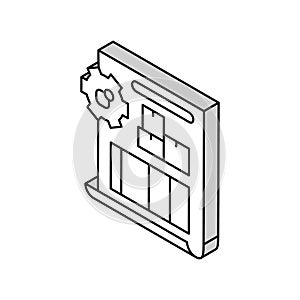 inventory adjustment report isometric icon vector illustration