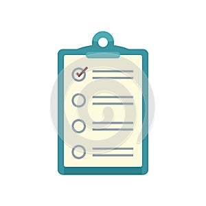 Inventory checkboard icon flat isolated vector