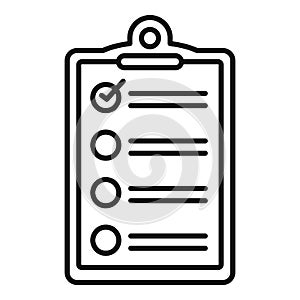 Inventory checkboard icon, outline style