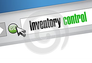 inventory control browser sign concept
