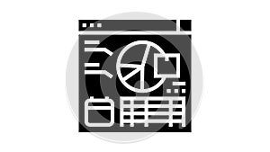 inventory forecasting report glyph icon animation