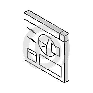 inventory forecasting report isometric icon vector illustration