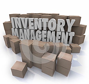 Inventory Management Words Logistic Supply Chain Control Boxes P