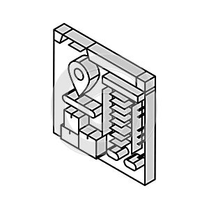 inventory movement pending report isometric icon vector illustration