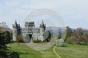 Inverary Castle and its surrounding grounds