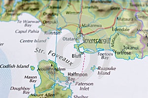 Invercargill on map