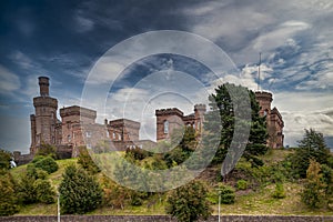 Inverness castle. Cityscape of Inverness, Scotland, United Kingdom