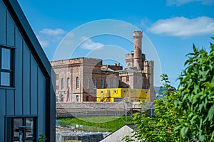 Inverness Castle with construction area in front, Inverness, Scotland