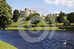 Inverness Castle about the river Ness in the Highlands