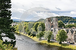 Inverness at cloudy weather in summer, Scotland