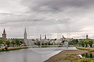 Inverness at cloudy weather in summer, Scotland