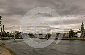 Inverness at cloudy weather in summer, Scotland