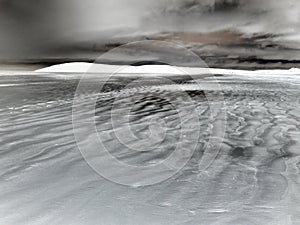 Inverse colour sandscape at Brean Down photo