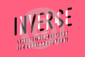 Inverse style font design photo