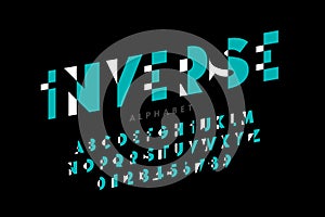 Inverse style modern font