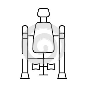 inversion table line icon vector illustration flat
