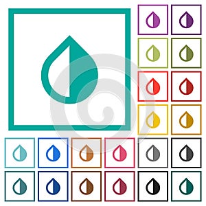 Invert colors flat color icons with quadrant frames photo