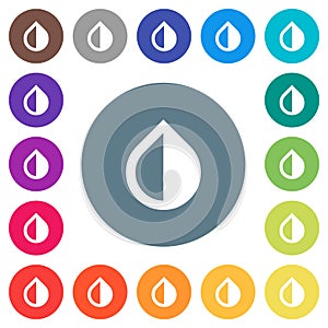 Invert colors flat white icons on round color backgrounds photo
