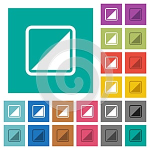 Invert object square flat multi colored icons photo