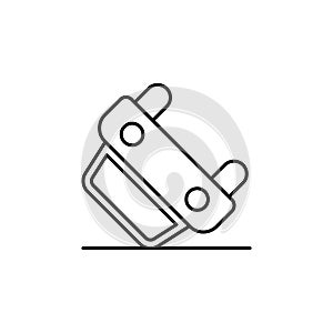 inverted car line icon. Element of insurance sign for mobile concept and web apps. Thin line inverted car icon can be used for web
