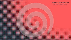 Inverted Dots Half Tone Offset Pattern Round Border Vector Red Black Abstraction