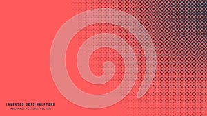 Inverted Dots Half Tone Offset Pattern Round Border Vector Red Black Abstraction