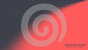 Inverted Dots Half Tone Pattern Rounded Border Vector Red Black Abstraction
