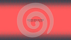 Inverted Dots Halftone Pattern Horizontal Border Vector Red Black Abstraction