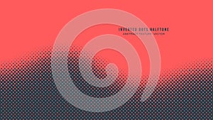 Inverted Dots Offset Half Tone Pattern Waveform Border Vector Abstract Backdrop