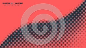 Inverted Dots Offset Halftone Pattern Smooth Curved Border Vector Abstraction