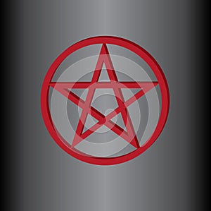 The inverted pentagram circumscribed by a circle also known as a pentacle is often used to represent Satanism. The star in the photo