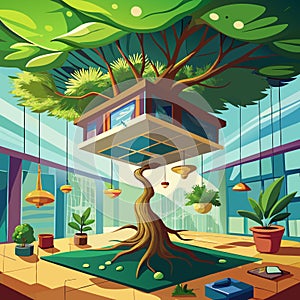 Inverted Tree From Ceiling