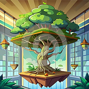 Inverted Tree From Ceiling