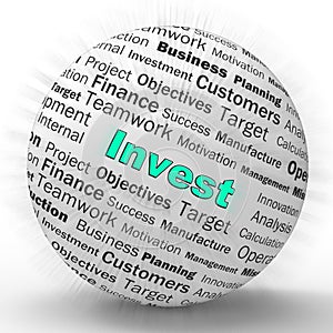 Invest concept icon means speculating using capital - 3d illustration