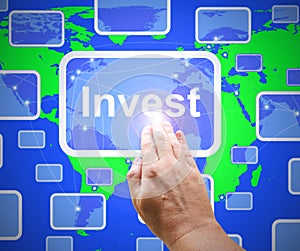 Invest concept icon means speculating using capital - 3d illustration photo