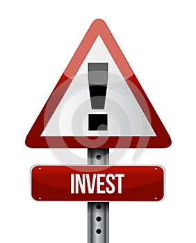 Invest road sign illustration design