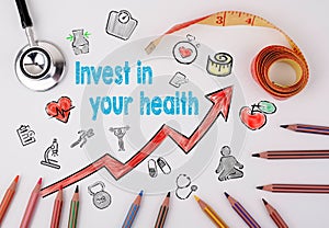 Invest in your health concept. Healty lifestyle background