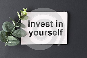 Invest in yourself. personal branding concept