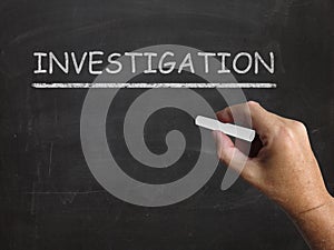 Investigation Blackboard Means Inspect Analyse