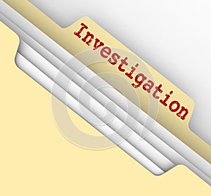 Investigation Manila Folder Research Findings Paper File Documents
