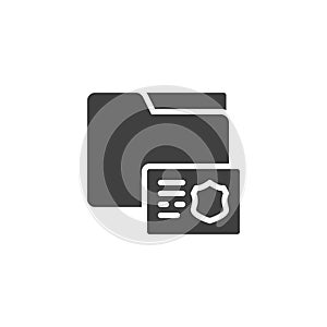 Investigations folder vector icon