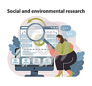 Investigative analytics visual. Delving into the data for social and environmental insights.