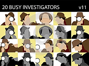 Investigators with magnifying glass