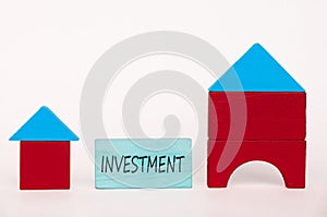 Investing in bigger house concept. Home investment concept