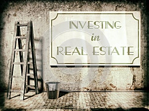 Investing in real estate on wall