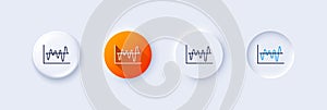 Investment chart line icon. Finance graph. Line icons. Vector