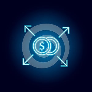 investment concept, financing balance icon. Element of money diversification illustration. Signs and symbols icon for websites,