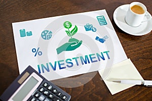 Investment concept on a paper