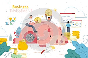 Investment design with piggy bank